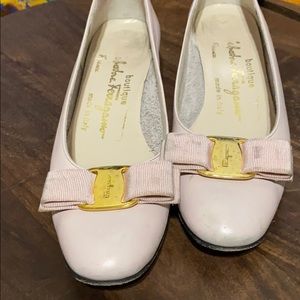 Ferragomo Salvatore pink Vera Bow loafers